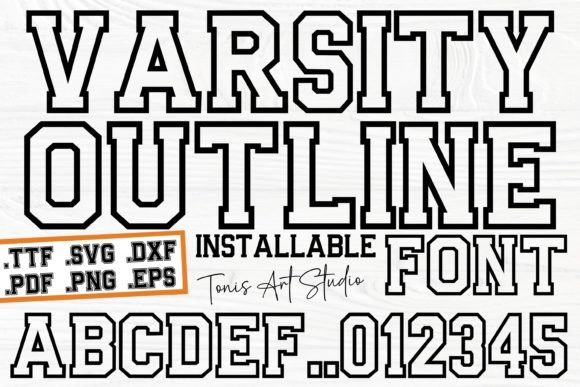 Ab Varsity Outline: A Sporty, Classic Font for Modern Designs