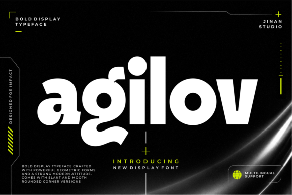 Agilov: The Display Font for Bold, Modern Brands