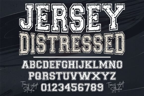 Jersey Distressed: The Bold Typeface for Athletic Branding