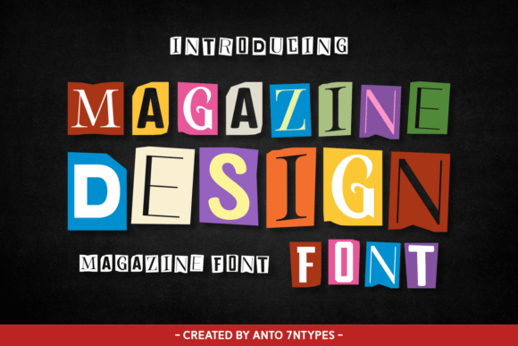 Magazine Design: The Vintage Ransom Note Display Font