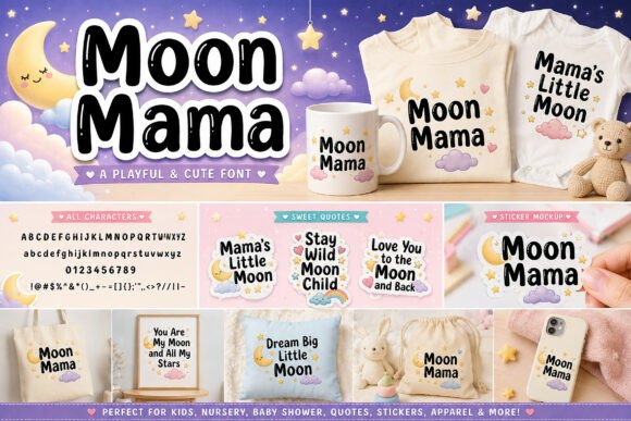 Moon Mama: The Whimsical Display Font for Joyful Branding