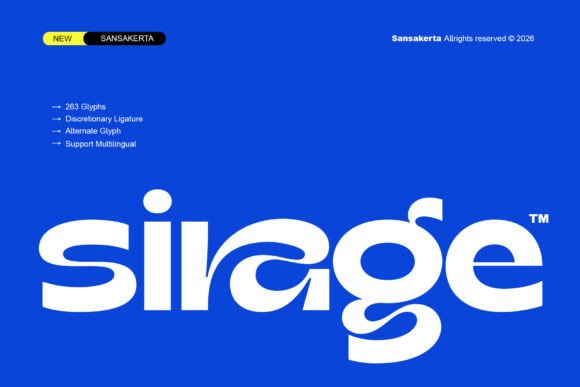Sirage: A Modern Display Sans Serif for Bold Visual Statements